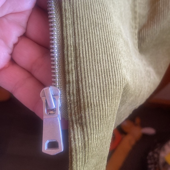 7 For All Mankind NWT Avec Les Filles Zip Up Long Sleeve Corduroy Shirtdress - Picture 12 of 14